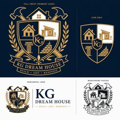 Construction brand crest logo